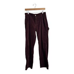 Gap Women's Corduroy Carpenter Pants | Size 6 | Burgundy 100% Cotton Preppy